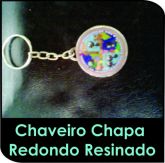 Chaveiro Chapa Redondo Resinado
