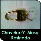 Chaveiro 01 com Mosquetão resinado 2 lados