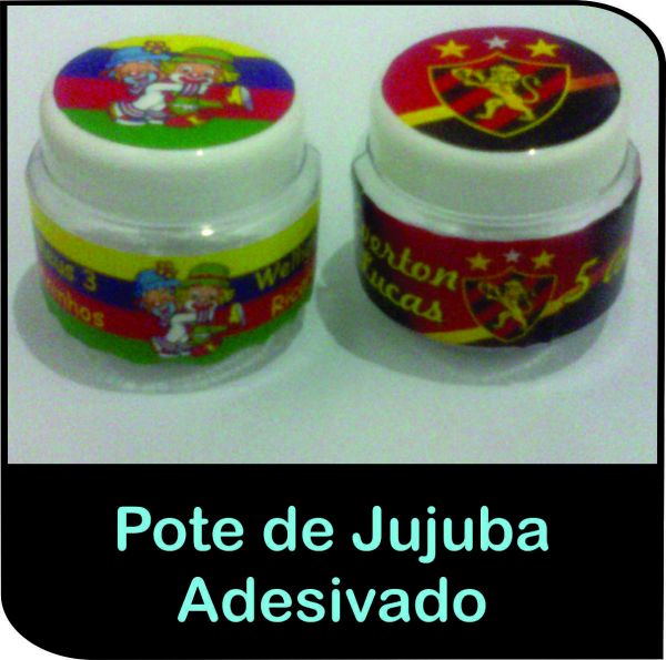 Pote de Jujuba  Adesivado