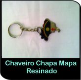 Chaveiro Chapa Mapa Resinado
