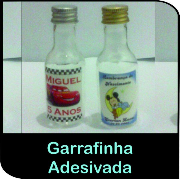 Garrafinha em plastico Adesivada