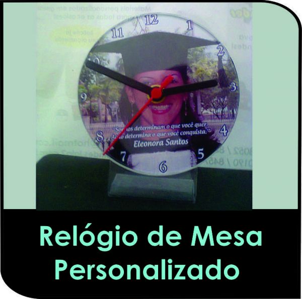 Relógio de Mesa em Acrílico Personalizado