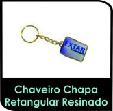 Chaveiro Chapa Retangular Resinado