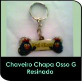 Chaveiro Chapa Osso Grande Resinado